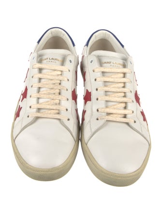 Saint Laurent Leather Printed Sneakers