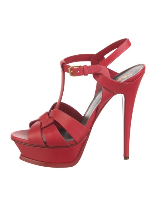 Saint Laurent Leather T-Strap Sandals