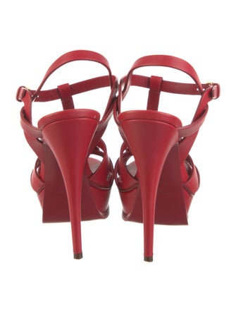 Saint Laurent Leather T-Strap Sandals