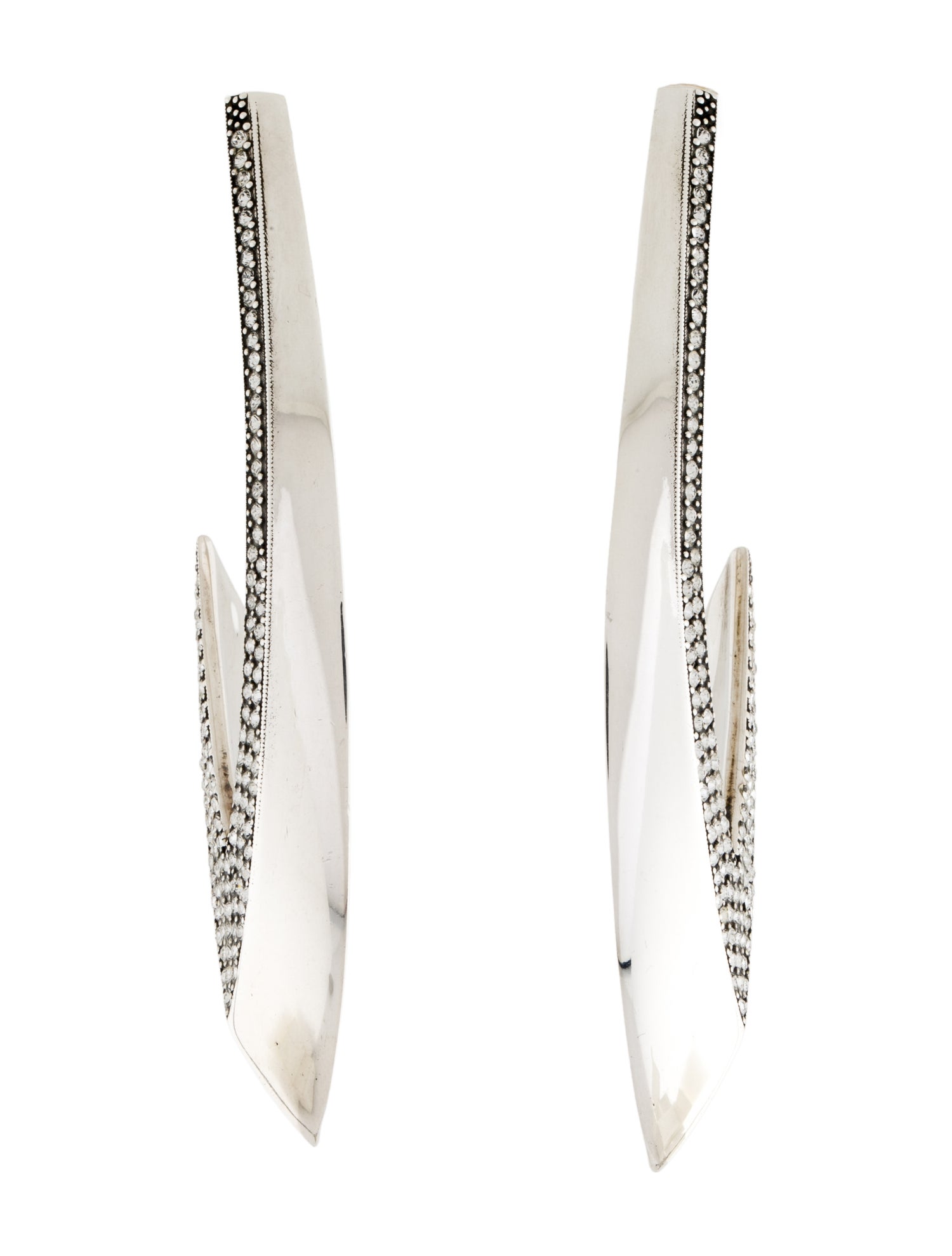Saint Laurent Crystal Drop Earrings