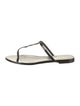 Saint Laurent Chevron Patent Leather T-Strap Sandals