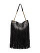 Saint Laurent Leather Grace Fringe Hobo Bag Large