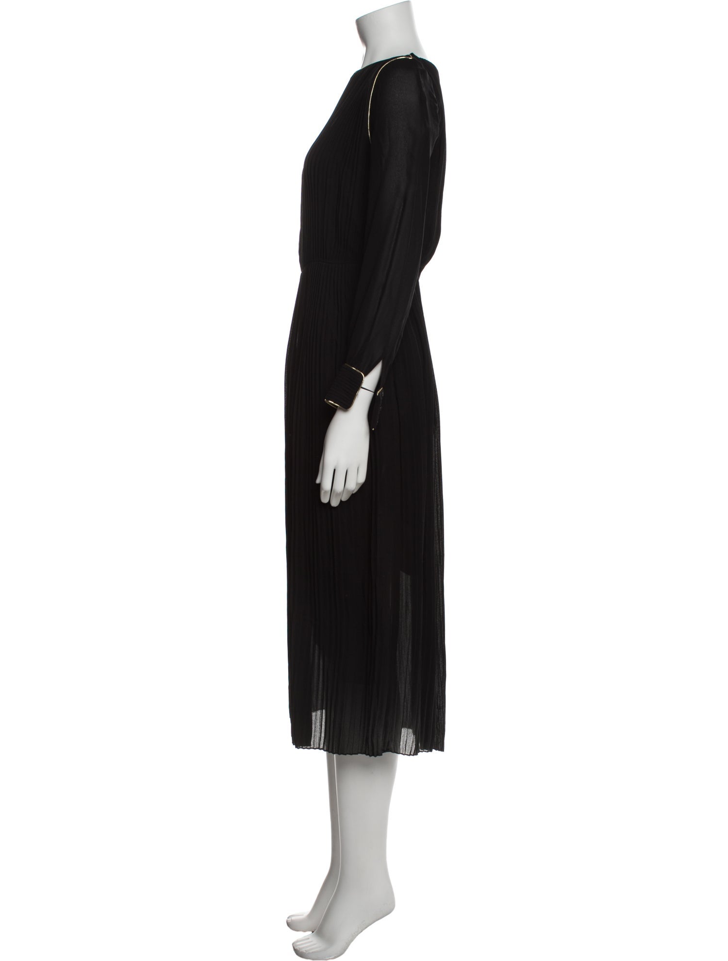 Saint Laurent Bateau Neckline Long Dress