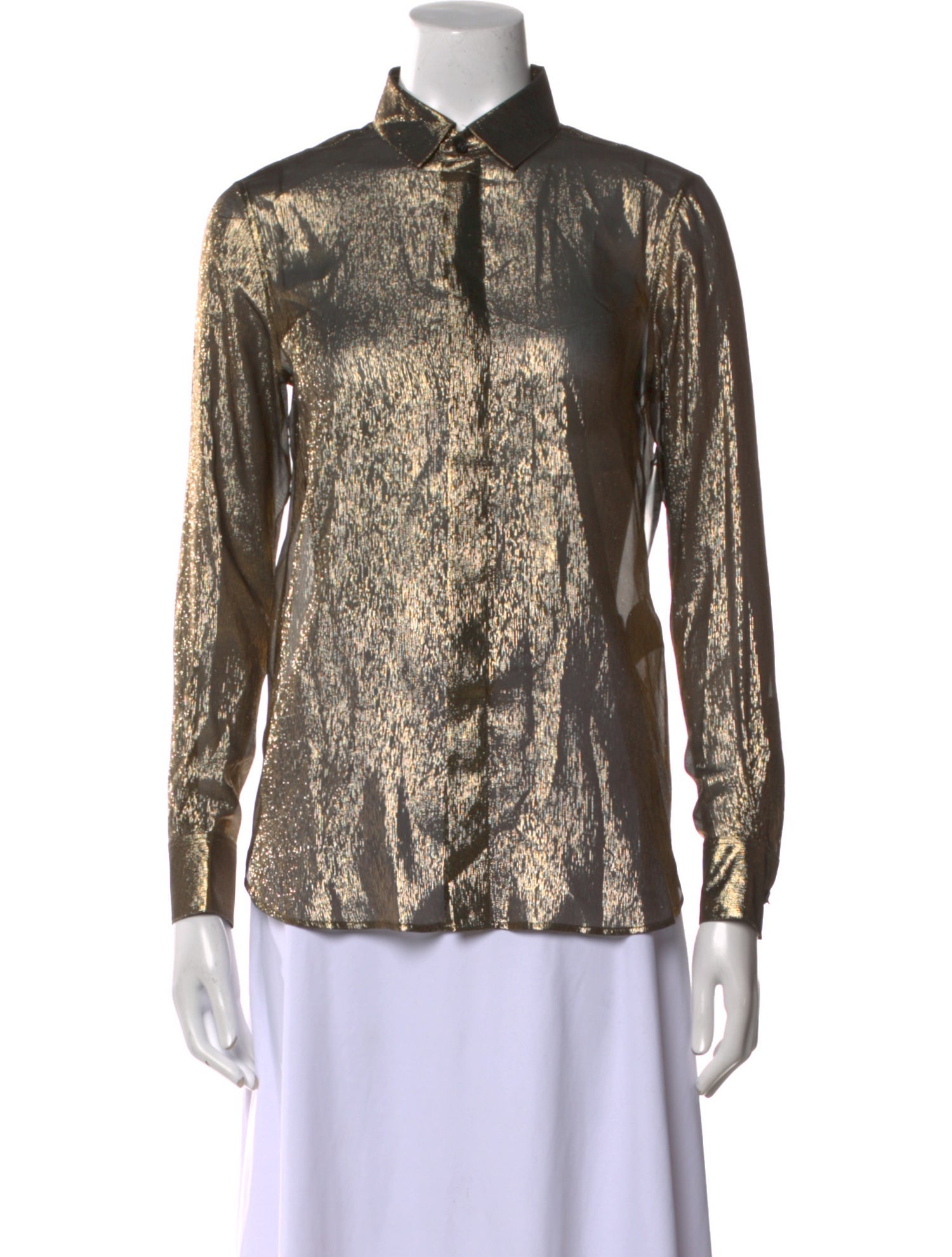 Saint Laurent 2019 Silk Button-Up Top w/ Tags