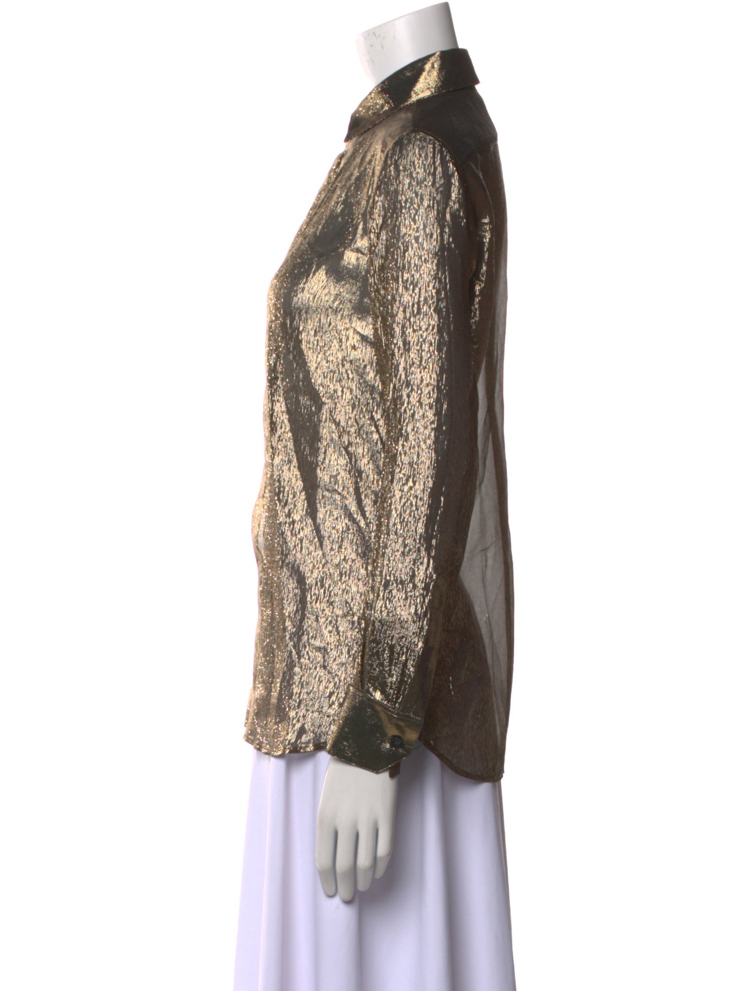 Saint Laurent 2019 Silk Button-Up Top w/ Tags