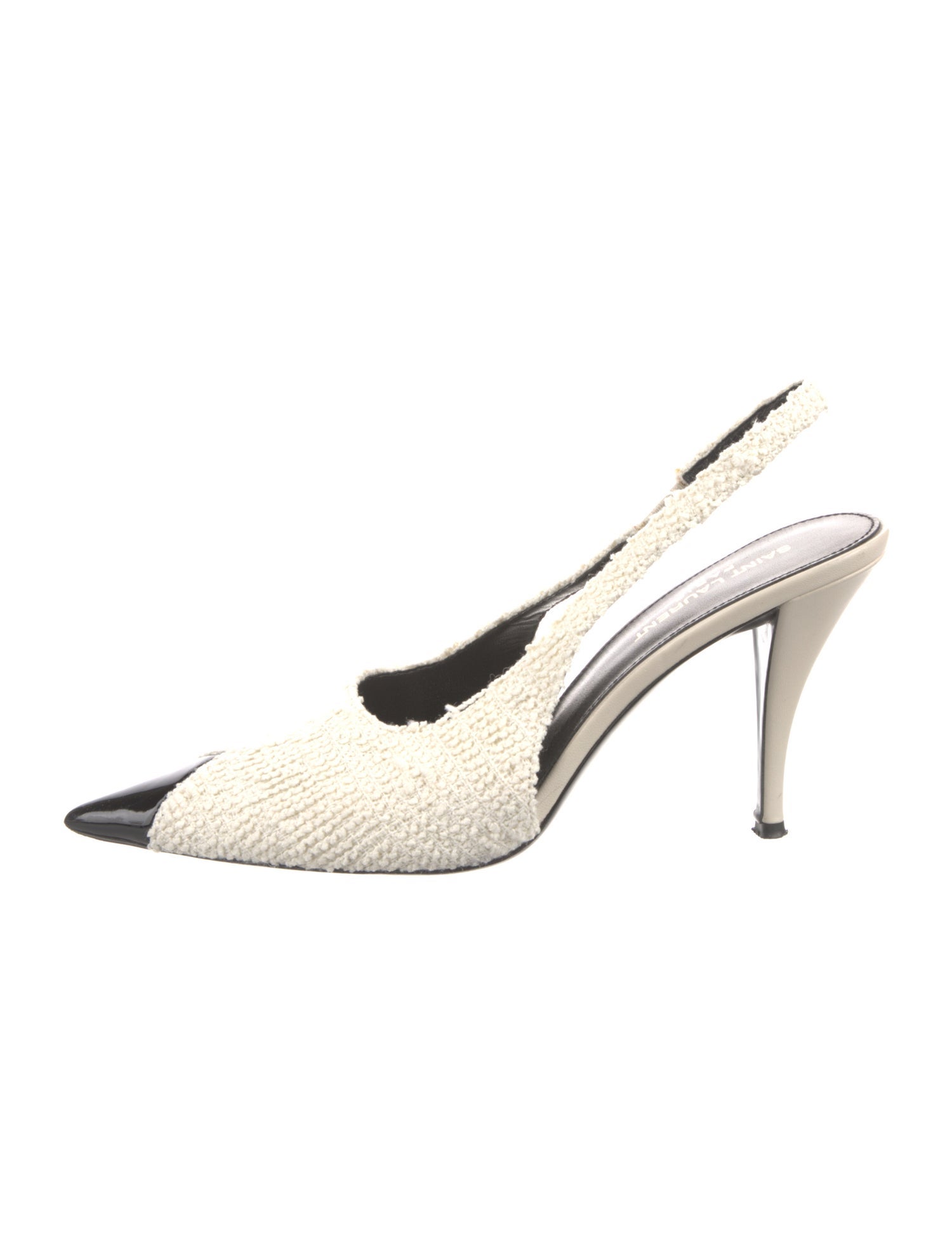Saint Laurent Colorblock Pattern Slingback Pumps