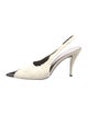 Saint Laurent Colorblock Pattern Slingback Pumps