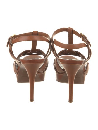 Saint Laurent Leather T-Strap Sandals