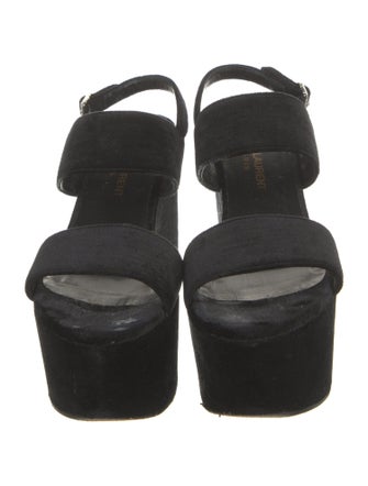 Saint Laurent Velvet Slingback Pumps