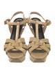 Saint Laurent Patent Leather T-Strap Sandals