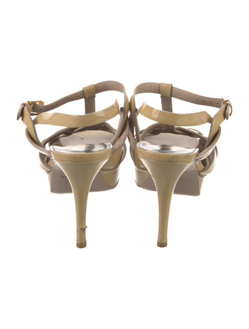 Saint Laurent Patent Leather T-Strap Sandals