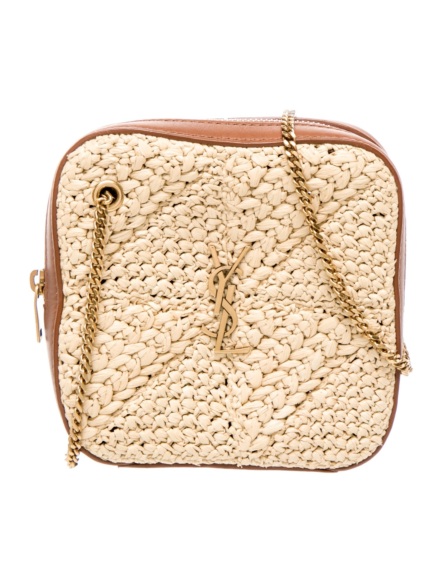 Saint Laurent Raffia Crossbody Bag