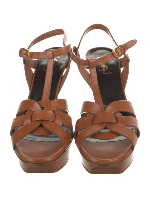 Saint Laurent Leather T-Strap Sandals