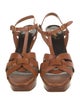 Saint Laurent Leather T-Strap Sandals