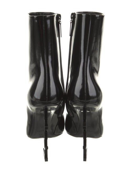 Saint Laurent Patent Leather Lace-Up Boots