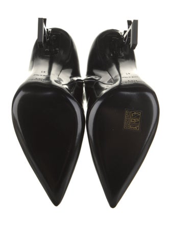 Saint Laurent Patent Leather Lace-Up Boots