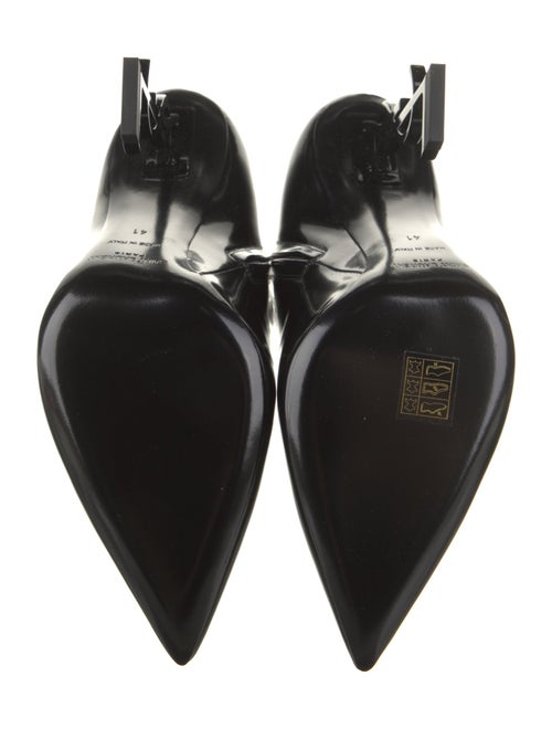 Saint Laurent Patent Leather Lace-Up Boots