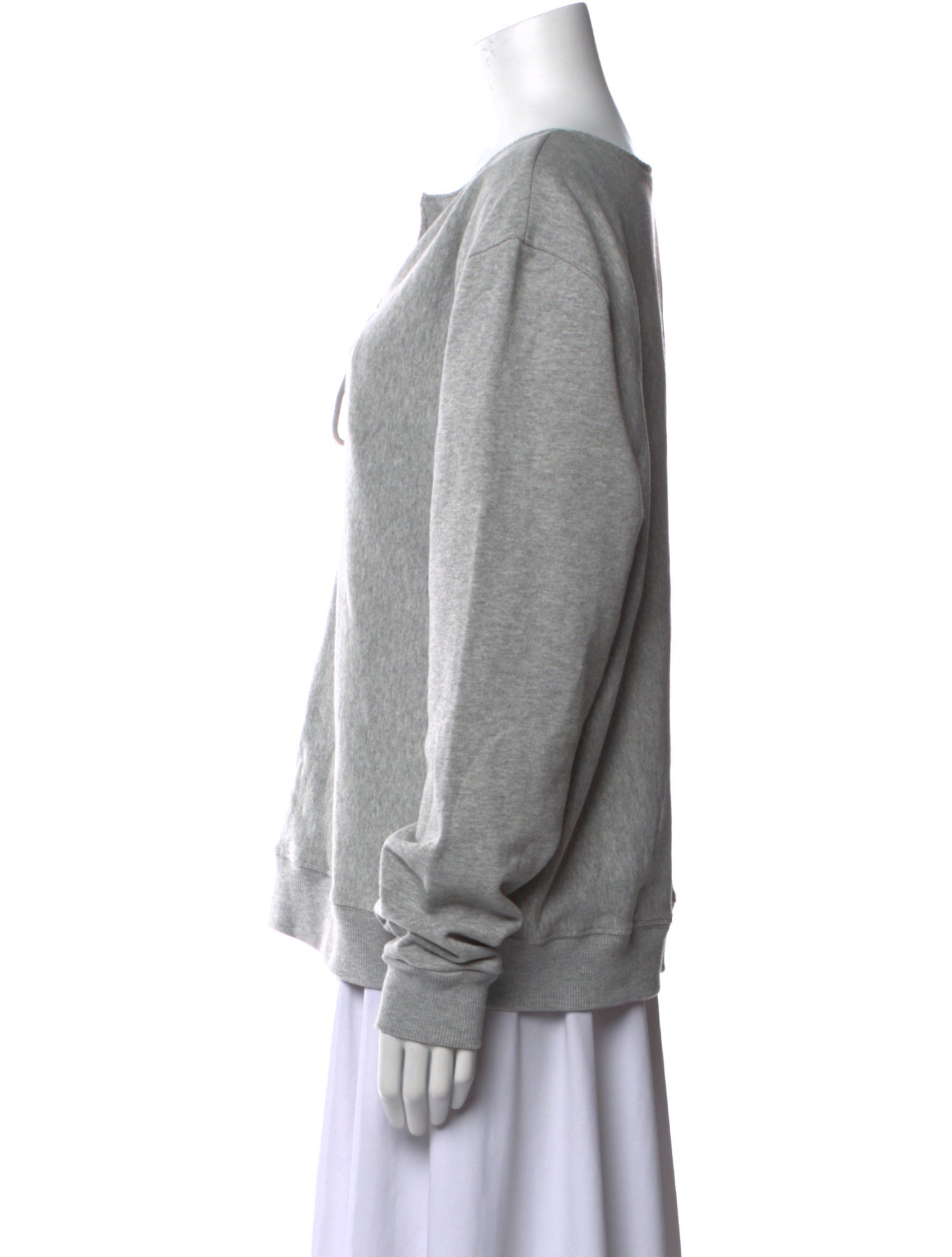 Saint Laurent V-Neck Long Sleeve Sweatshirt