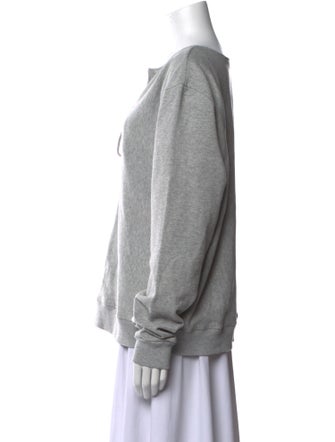 Saint Laurent V-Neck Long Sleeve Sweatshirt