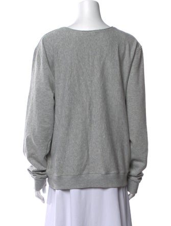 Saint Laurent V-Neck Long Sleeve Sweatshirt