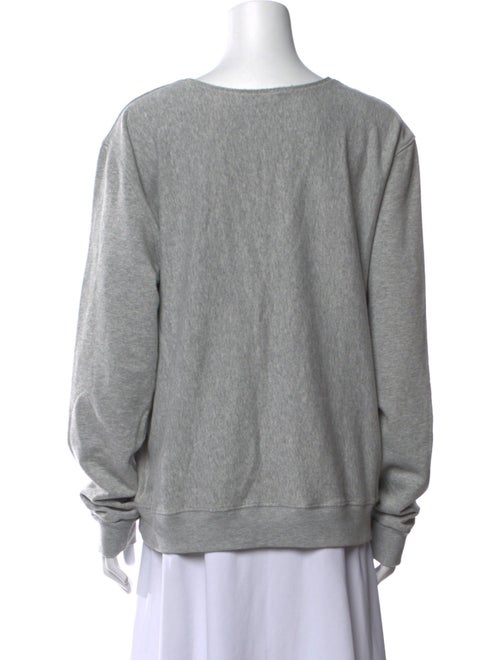 Saint Laurent V-Neck Long Sleeve Sweatshirt