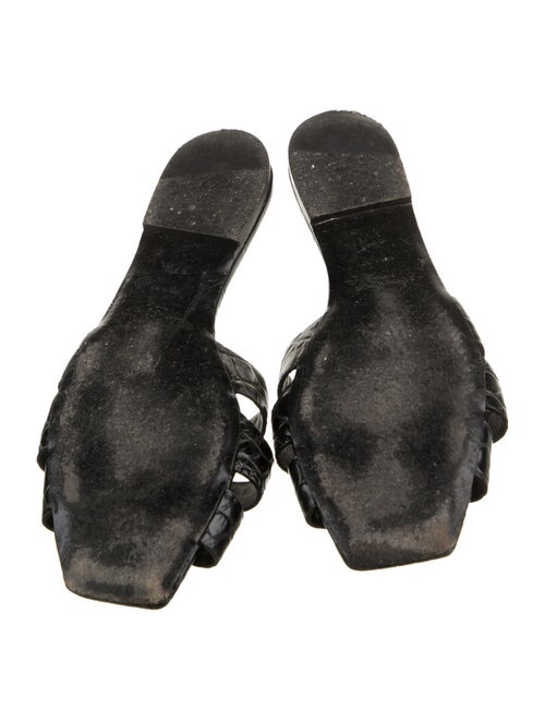 Saint Laurent Crocodile Animal Print Slides
