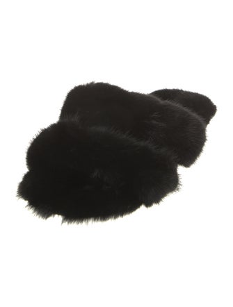 Saint Laurent Fur Slides