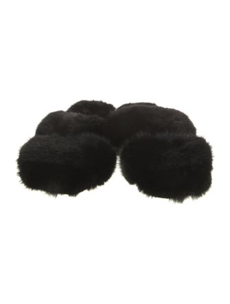 Saint Laurent Fur Slides