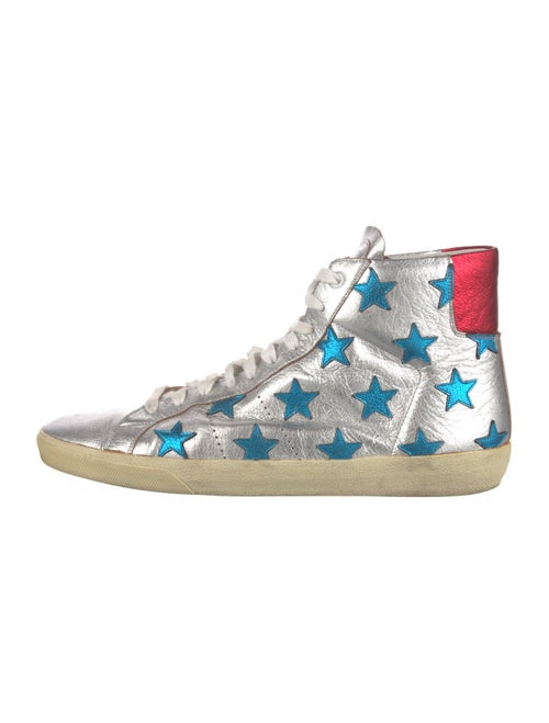 Saint Laurent Leather Printed Sneakers
