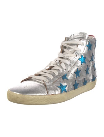 Saint Laurent Leather Printed Sneakers