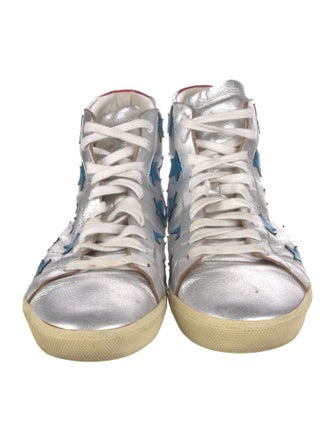 Saint Laurent Leather Printed Sneakers