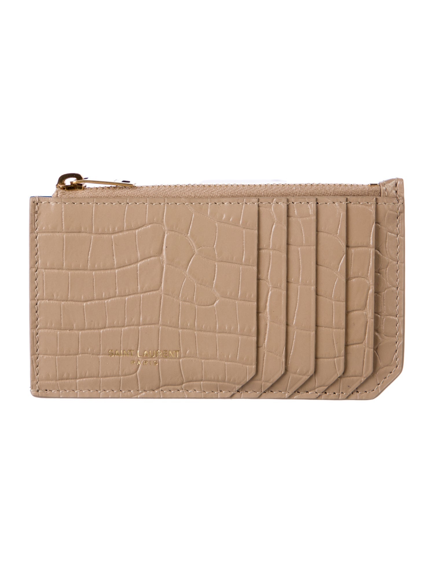 Saint Laurent Fragment Embossed Leather Wallet