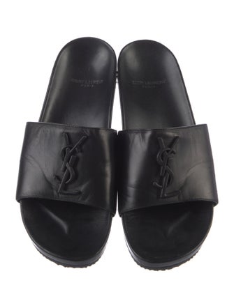 Saint Laurent Leather Slides