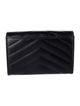 Saint Laurent Grain De Poudre Leather Compact Wallet