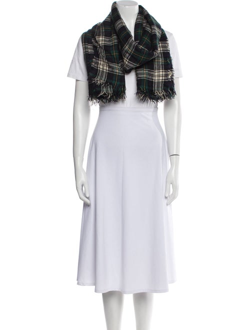 Saint Laurent Cashmere Plaid Print Scarf