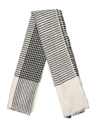 Saint Laurent Cashmere Striped Scarf