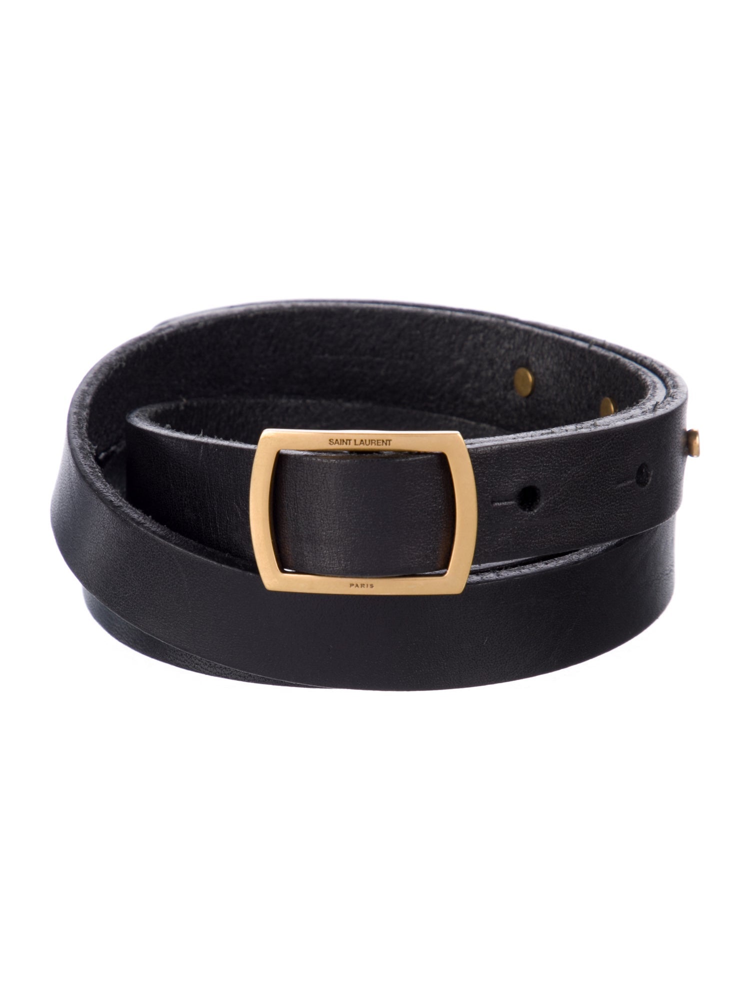 Saint Laurent Skinny Leather Belt