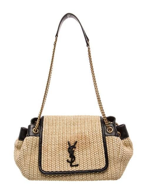 Saint Laurent Raffia Raffia Nolita Chain Bag Small