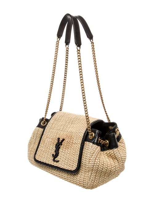 Saint Laurent Raffia Raffia Nolita Chain Bag Small