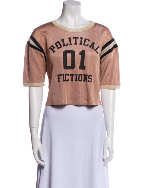 Saint Laurent 2022 Graphic Print Crop Top