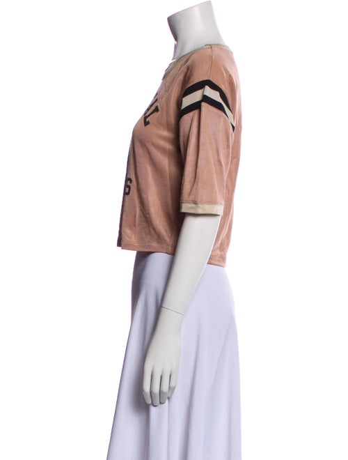 Saint Laurent 2022 Graphic Print Crop Top