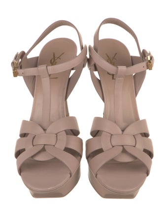 Saint Laurent Leather T-Strap Sandals