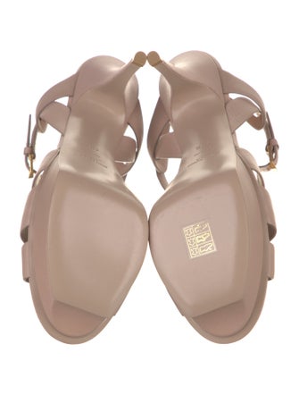 Saint Laurent Leather T-Strap Sandals