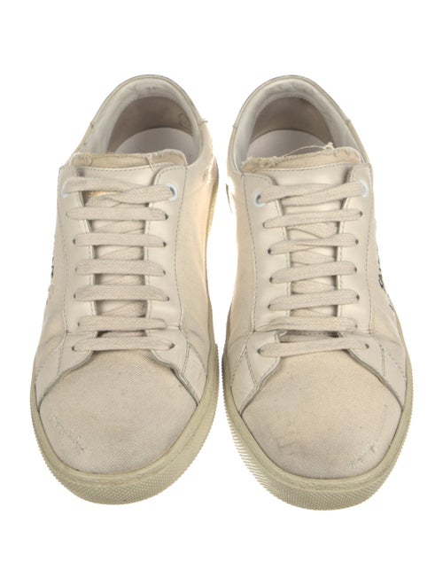 Saint Laurent Horsebit Accent Canvas Sneakers