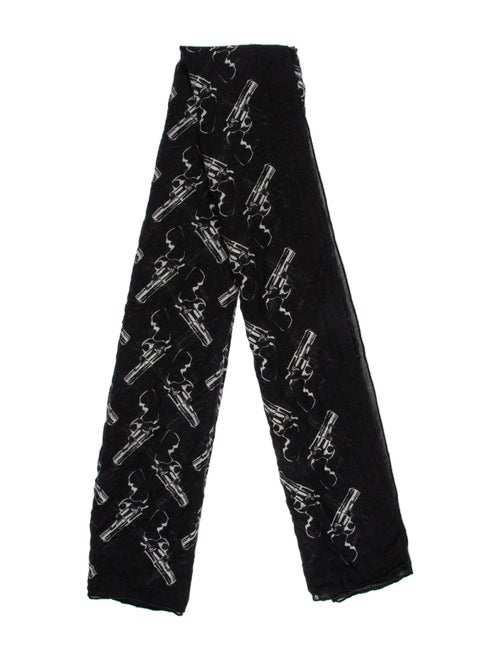 Saint Laurent Cashmere Floral Print Scarf