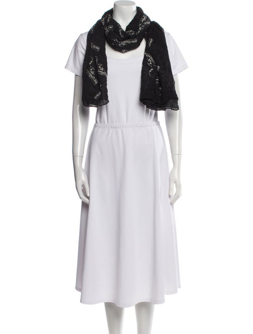 Saint Laurent Cashmere Floral Print Scarf