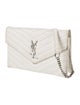 Saint Laurent Leather Envelope Chain Wallet Small