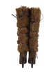 Saint Laurent Fur Slouch Boots