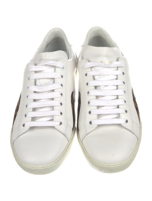 Saint Laurent Leather Animal Print Sneakers