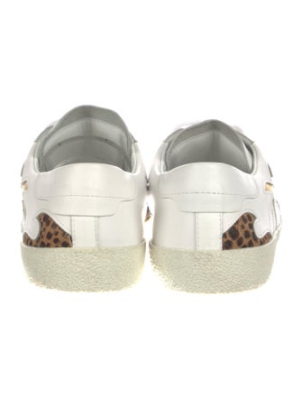 Saint Laurent Leather Animal Print Sneakers